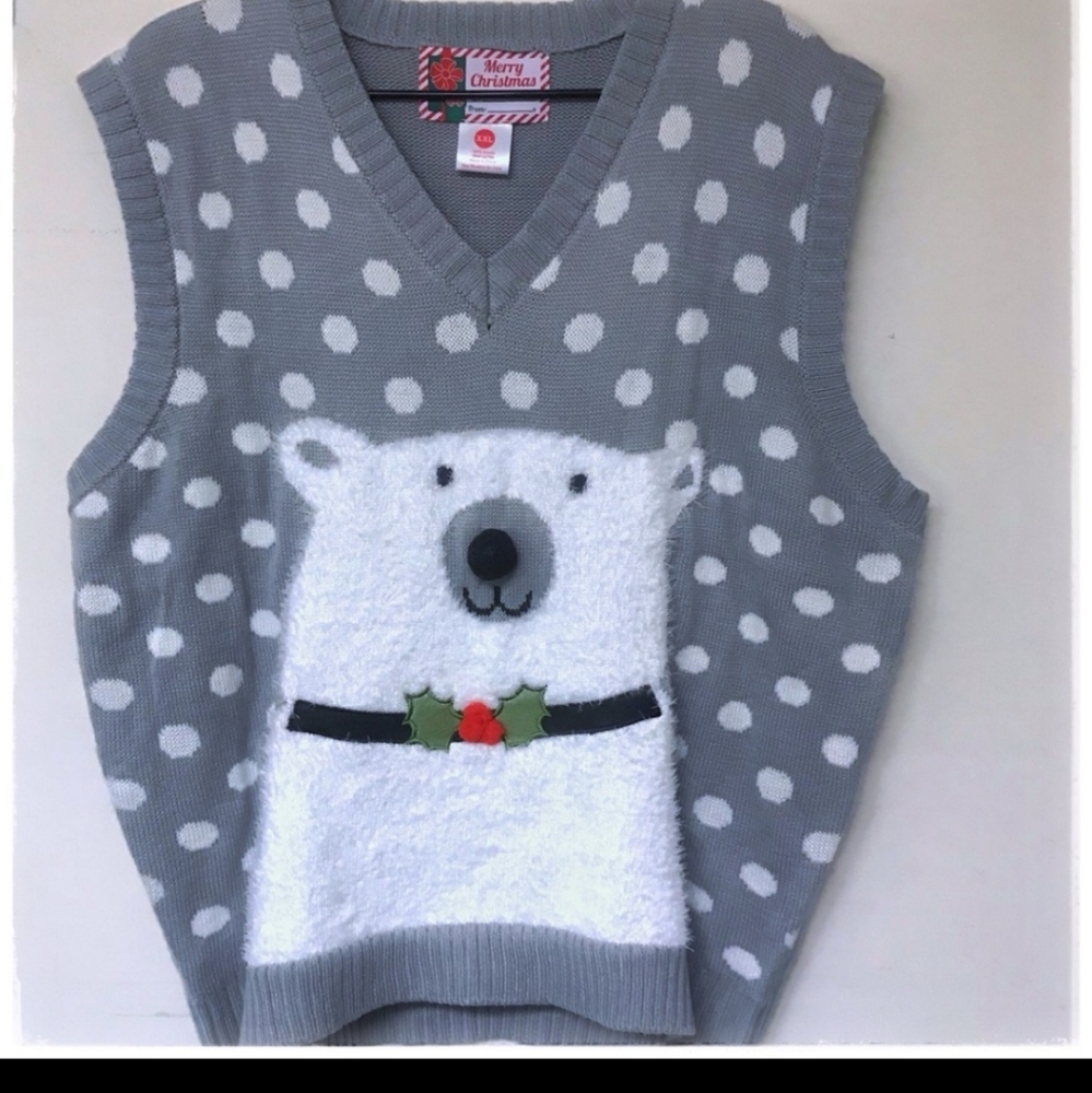 Polar Bear Christmas Vest